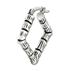 SilberDream Creole Bambus eckig 925er Sterling Silber Damen Ohrring SDO67202