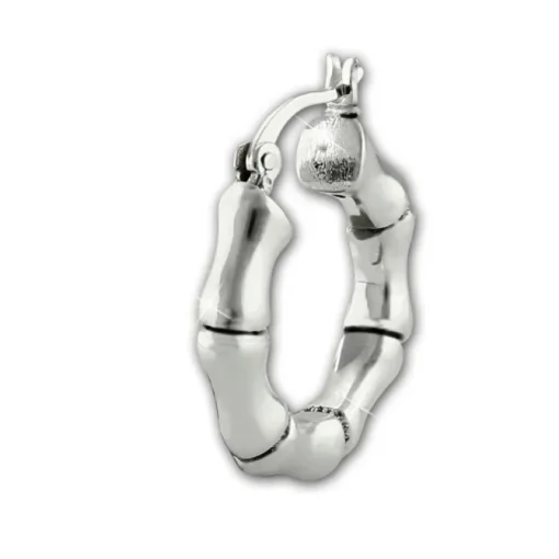 SilberDream Creole Bambus small 925er Sterling Silber Damen Ohrring SDO67191