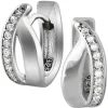SilberDream Creole Basic Zirkonia weiß 925 Sterling Silber Damen SDO4324W