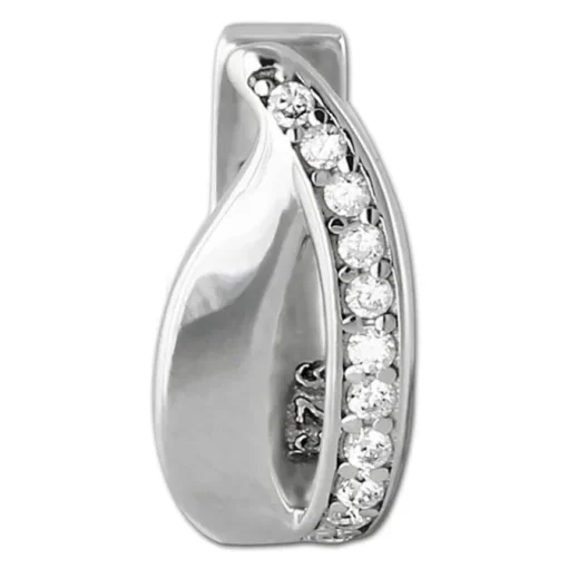 SilberDream Creole Basic Zirkonia weiß 925 Sterling Silber Damen SDO4324W