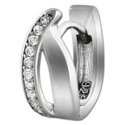 SilberDream Creole Basic Zirkonia weiß 925 Sterling Silber Damen SDO4324W
