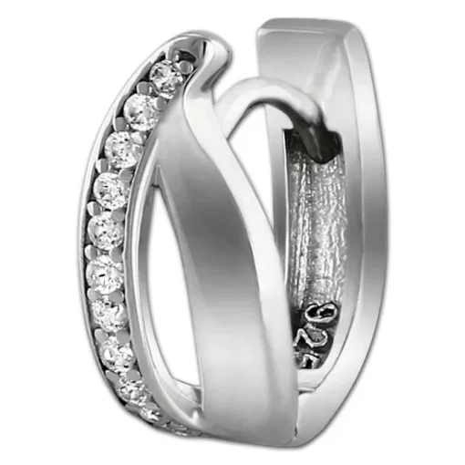 SilberDream Creole Basic Zirkonia weiß 925 Sterling Silber Damen SDO4324W