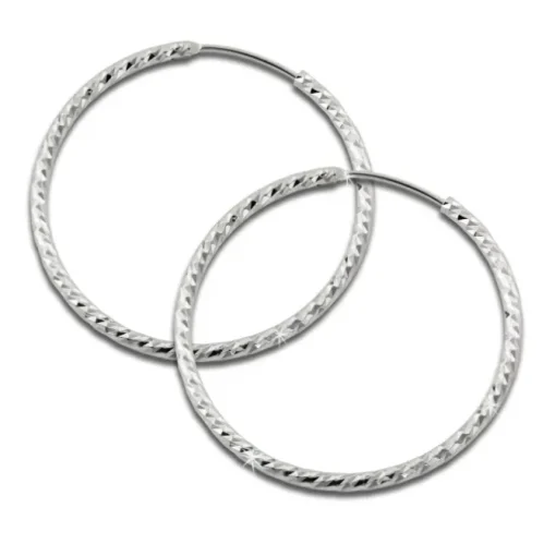 SilberDream Creole Beauty 40mm Ohrring 925 Silber SDO0954