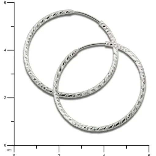 SilberDream Creole Beauty 40mm Ohrring 925 Silber SDO0954