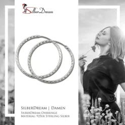 SilberDream Creole Beauty 30mm Ohrring 925 Silber SDO0953