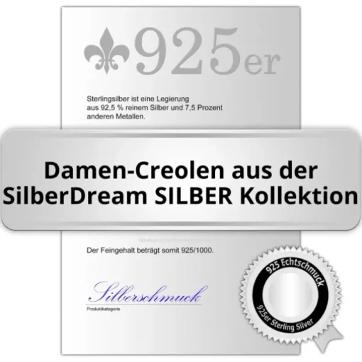 SilberDream Creole Beauty 50mm Ohrring 925 Silber SDO0955