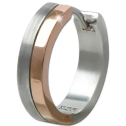 SilberDream Creole Bicolor rose silber 1,8cm 925 Sterling Silber Damen SDO4429E