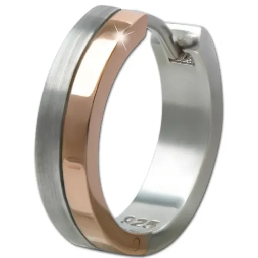 SilberDream Creole Bicolor rose silber 1,8cm 925 Sterling Silber Damen SDO4429E