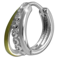 SilberDream Creole Bicolor Dream 925 Sterling Silber Damen Ohrringe SDO4435T