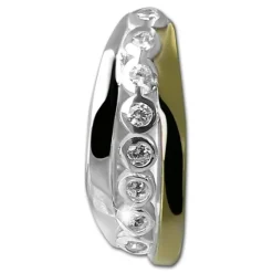 SilberDream Creole Bicolor Dream 925 Sterling Silber Damen Ohrringe SDO4435T