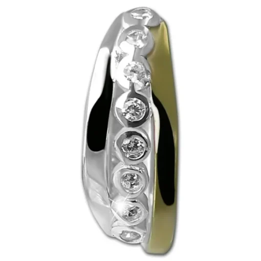 SilberDream Creole Bicolor Dream 925 Sterling Silber Damen Ohrringe SDO4435T
