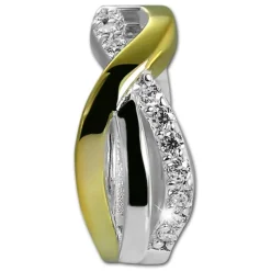 SilberDream Creole Bicolor Infinite 925 Sterling Silber Damen Ohrringe SDO4437T