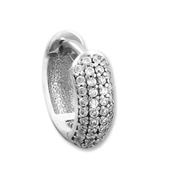 SilberDream Creole Big 4-reihig Zirkonia weiß 925 Sterling Silber Damen SDO4332W