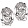 SilberDream Creole Blatt Zirkonia weiß 925 Sterling Silber Damen SDO4365W