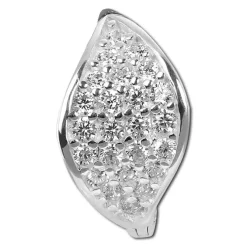 SilberDream Creole Blatt Zirkonia weiß 925 Sterling Silber Damen SDO422W