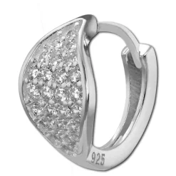SilberDream Creole Blatt Zirkonia weiß 925 Sterling Silber Damen SDO422W