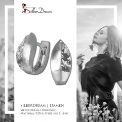 SilberDream Creole Blatt -matt, gehämmert- 925er Silber Damen SDO4402O
