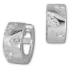 SilberDream Creole Blätter Zirkonia weiß 925 Sterling Silber Damen SDO384W