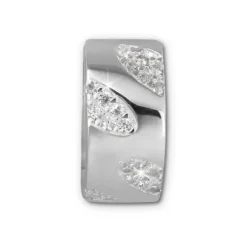 SilberDream Creole Blätter Zirkonia weiß 925 Sterling Silber Damen SDO384W