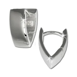 SilberDream Creole breit glanz 925 Sterling Silber Ohrring SDO329