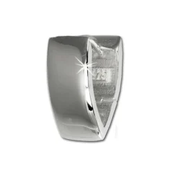 SilberDream Creole breit glanz 925 Sterling Silber Ohrring SDO329