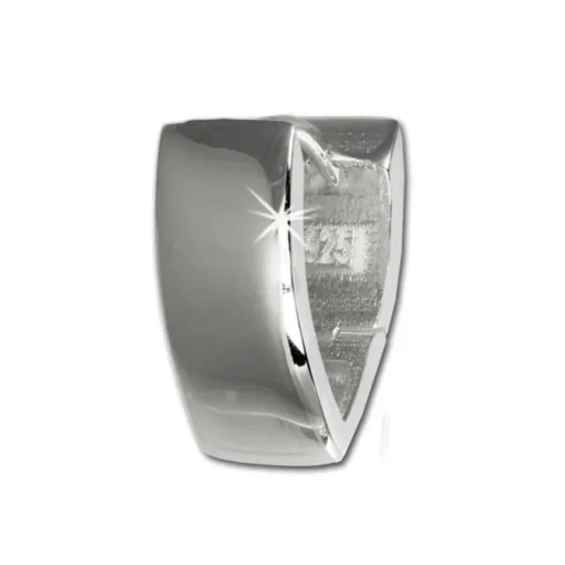 SilberDream Creole breit glanz 925 Sterling Silber Ohrring SDO329