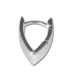 SilberDream Creole breit glanz 925 Sterling Silber Ohrring SDO329