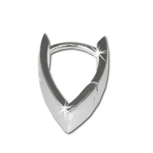 SilberDream Creole breit glanz 925 Sterling Silber Ohrring SDO329