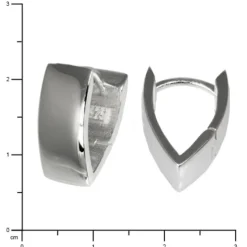 SilberDream Creole breit glanz 925 Sterling Silber Ohrring SDO329