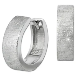 SilberDream Creole Brushed 1,5cm 925er Sterling Silber Damen Ohrringe SDO4420J