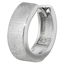 SilberDream Creole Brushed 1,5cm 925er Sterling Silber Damen Ohrringe SDO4420J