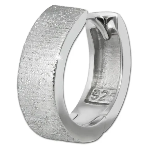 SilberDream Creole Brushed 1,5cm 925er Sterling Silber Damen Ohrringe SDO4420J