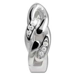 SilberDream Creole Chain Zirkonia 925 Sterling Silber Damen Ohrringe SDO4458W
