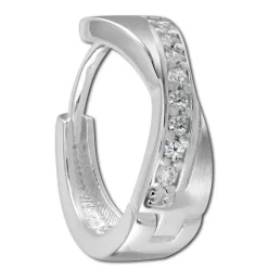SilberDream Creole Cross Zirkonia weiß 925 Sterling Silber Damen SDO4264W