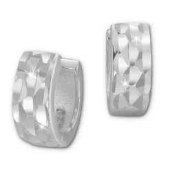 SilberDream Creole diamantiert 11mm 925 Sterling Silber Ohrring SDO393J