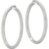 SilberDream Creole Diamant-Cut 6cm 925 Sterling Silber Damen Ohrring SDO67386