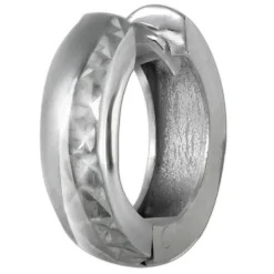 SilberDream Creole diamantiert 14mm 925 Sterling Silber Ohrring SDO392J