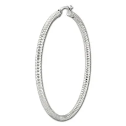 SilberDream Creole Diamant-Cut 6cm 925 Sterling Silber Damen Ohrring SDO67386
