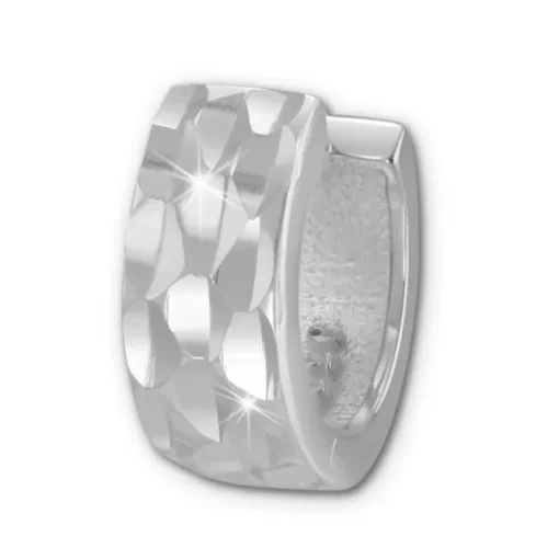 SilberDream Creole diamantiert 11mm 925 Sterling Silber Ohrring SDO393J