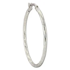 SilberDream Creole Diamantschliff 6cm 925 Sterling Silber Damen Ohrring SDO67366