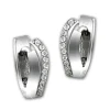 SilberDream Creole Doppel-Welle Zirkonia weiß 925 Sterling Silber Damen SDO4322W