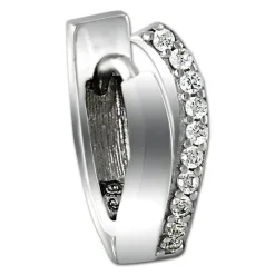 SilberDream Creole Doppel-Welle Zirkonia weiß 925 Sterling Silber Damen SDO4322W