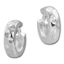SilberDream Creole Dots 14mm 925 Sterling Silber Ohrring SDO4277J