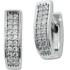 SilberDream Creole Double Zirkonia weiß 925 Sterling Silber Damen SDO4408W
