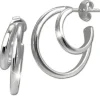 SilberDream Creole Double 925 Sterling Silber Damen Ohrringe SDO4453J