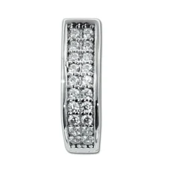 SilberDream Creole Double Zirkonia weiß 925 Sterling Silber Damen SDO4408W