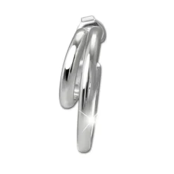 SilberDream Creole Double 925 Sterling Silber Damen Ohrringe SDO4453J
