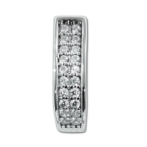 SilberDream Creole Double Zirkonia weiß 925 Sterling Silber Damen SDO4408W