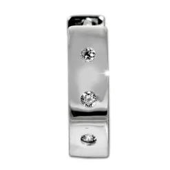 SilberDream Creole drei Zirkonia weiß 925 Sterling Silber Damen SDO4361W