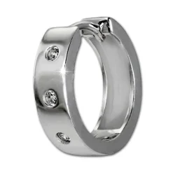SilberDream Creole drei Zirkonia weiß 925 Sterling Silber Damen SDO4361W